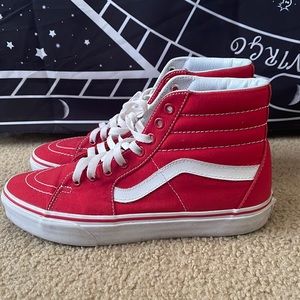 Vans Sk8 Hi Shoe- Red Sz 9.5